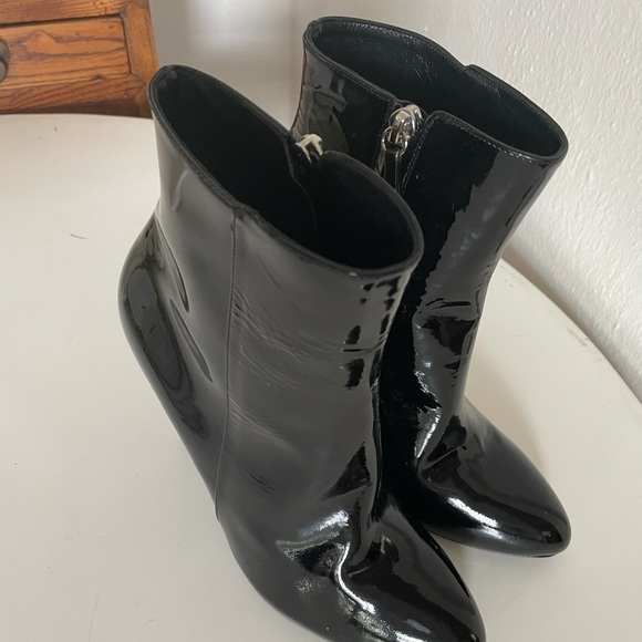 NWOT: Ralph Lauren Collection Black Patent Leather Stiletto Boots - Picture 11 of 13